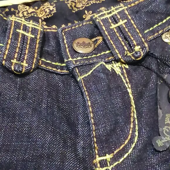 Akademiks Jeans-- Dark Indigo Wash with Contrast Stitching, NWT! - Picture 5 of 9